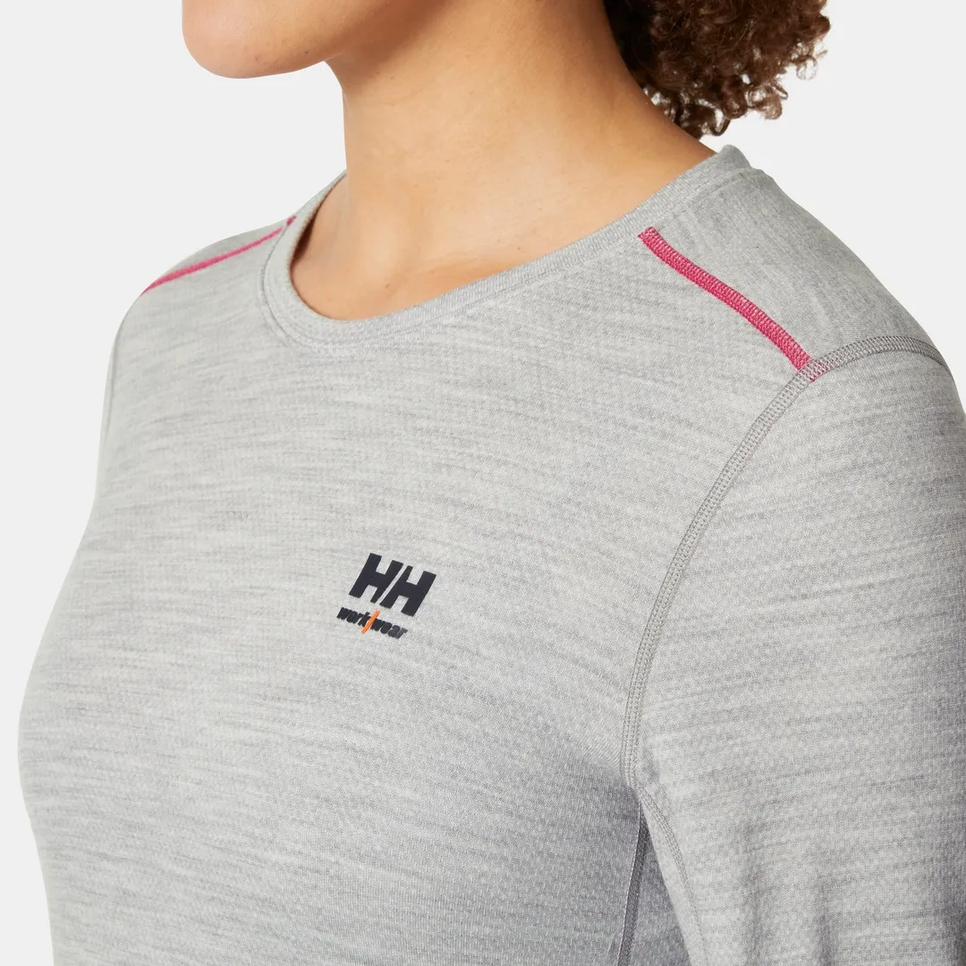 HELLY HANSEN W HH LIFA MERINO CREWNECK 75209 Long Sleeve Work T-Shirt WOMEN - Merino Wool Blend – Image 7
