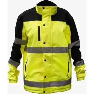 BTC35 BTC35-BITCO-SOFTSHELL-REFLECTIEF High Vis Softshell Jacket Men - Water Resistant