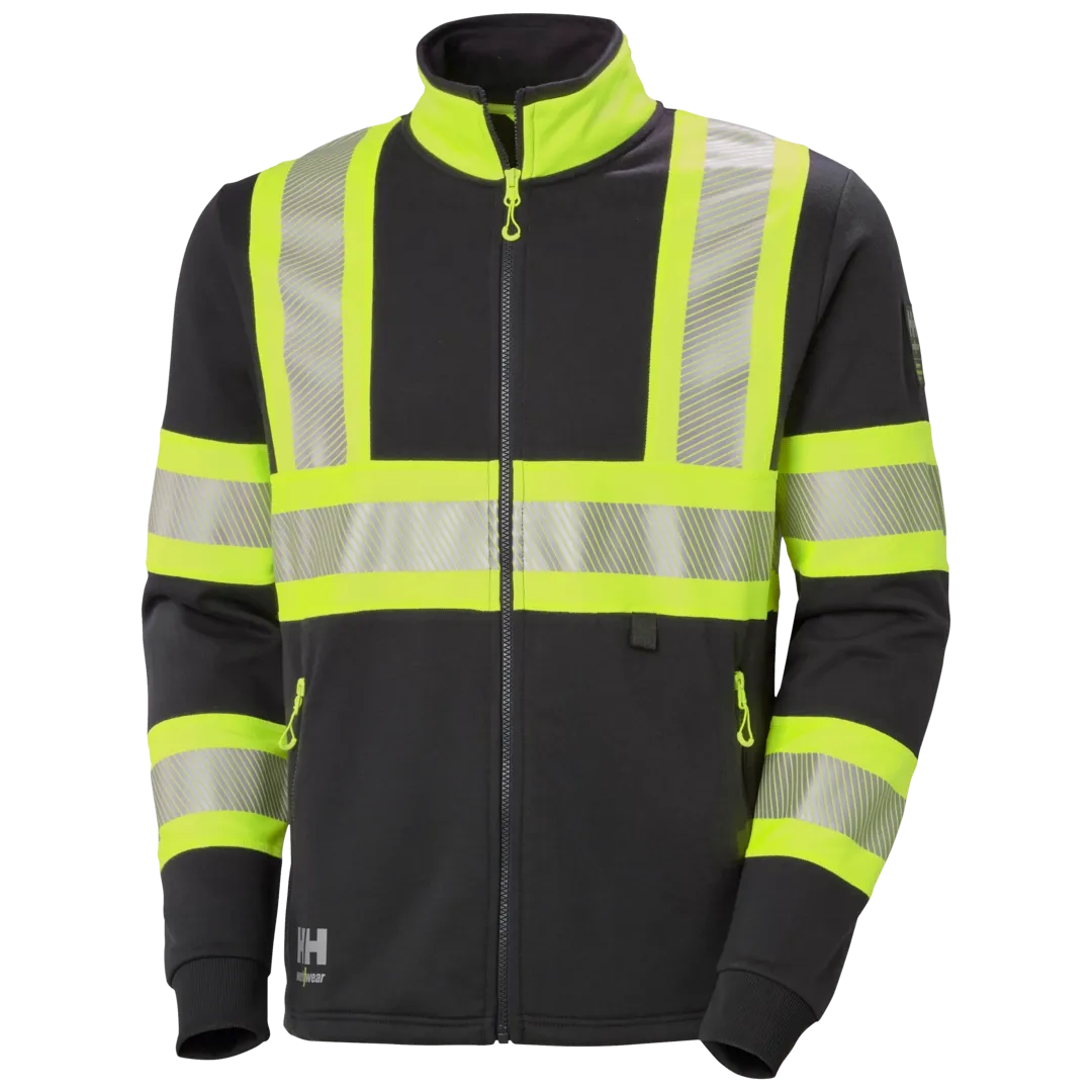 HELLY HANSEN ICU ZIP SWEATSHIRT 79274 Hi Vis Reflective Work Sweatshirt MEN - YKK Zippers – Image 9