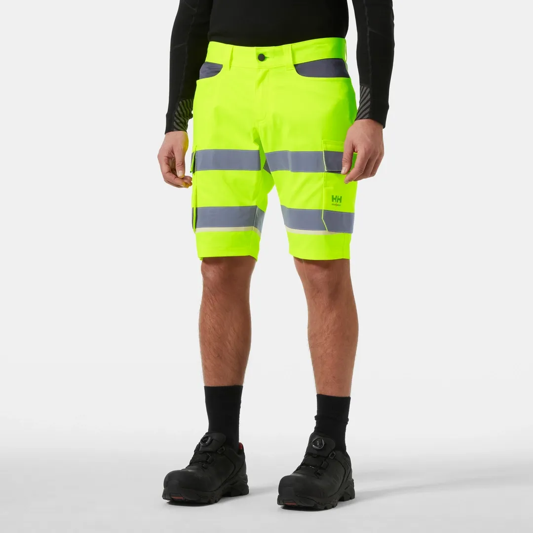 HELLY HANSEN UC-ME CARGO SHORTS 77517 Hi Vis Reflective Work Shorts MEN - Two Way Stretch Fabric – Image 9