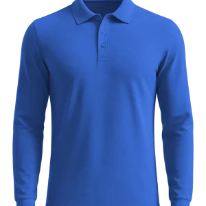 Premium men's long sleeve polo shirt