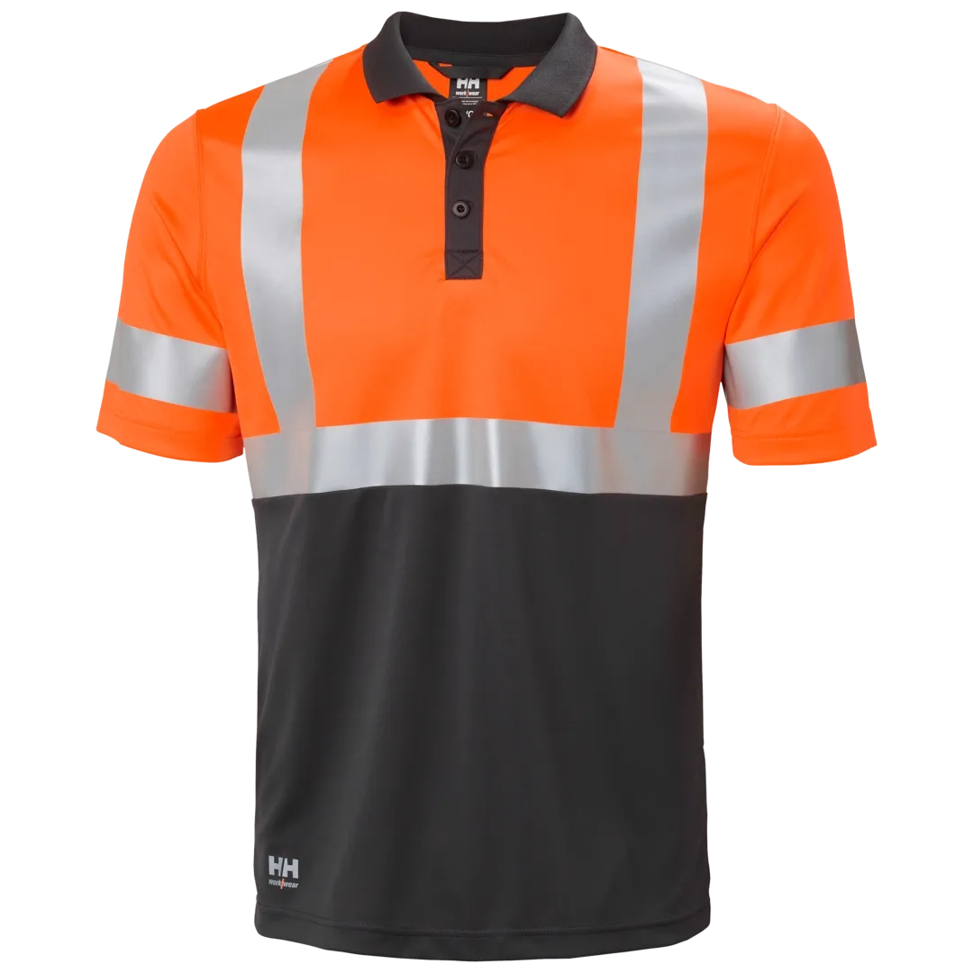 HELLY HANSEN ADDVIS POLO CLASS 1 79253 Hi Vis Reflective Short Sleeve Work Polo MEN - 4 Way Stretch – Image 4