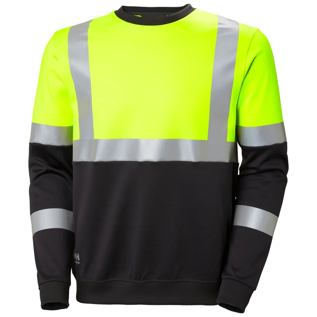 HELLY HANSEN ADDVIS SWEATSHIRT CLASS 1 79256 Hi Vis Reflective Work Sweatshirt MEN - UPF 40 – Image 6