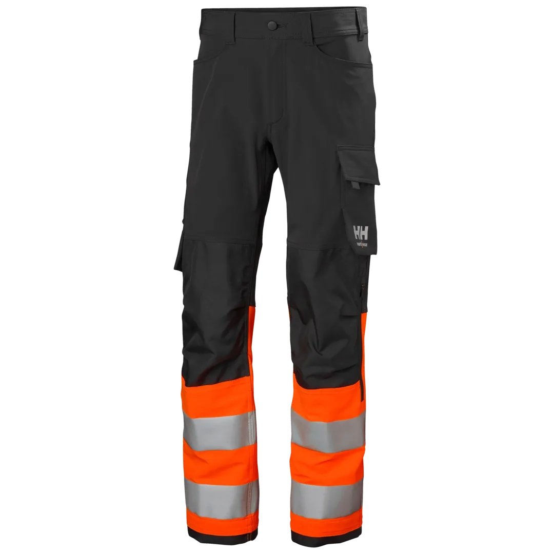 HELLY HANSEN ALNA 4X WORK PANT CLASS 1 77429 Hi Vis Reflective Work Trousers MEN - Reinforced Knees