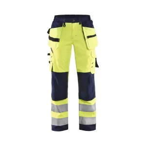 BLAKLADER 71672517 | Women's Hi Vis Softshell Trousers Hi Vis Reflective Work Trousers Women - Waterproof