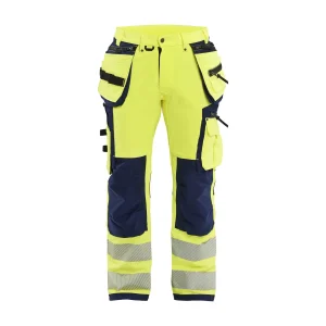 BLAKLADER 19971642 | Hi Vis trousers 4 way stretch Hi Vis Reflective Work Trousers Men - Water Repellent