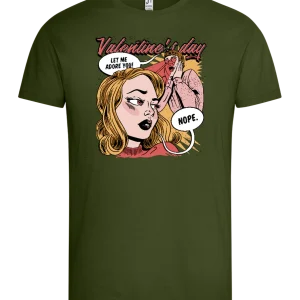 Anti Valentine's Day Comic Design - Premium men's t-shirt