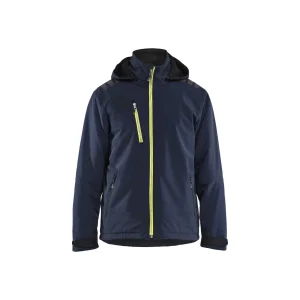 BLAKLADER 47502513 Lightweight Lined Winter Jacket Softshell Hi Vis Reflective Softshell Work Jacket MEN - Waterproof