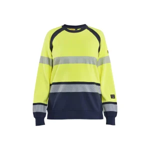 BLAKLADER 34541762 WOMEN'S SWEATSHIRT MULTINORM Hi Vis Reflective Work Sweatshirt WOMEN - Flame Retardant