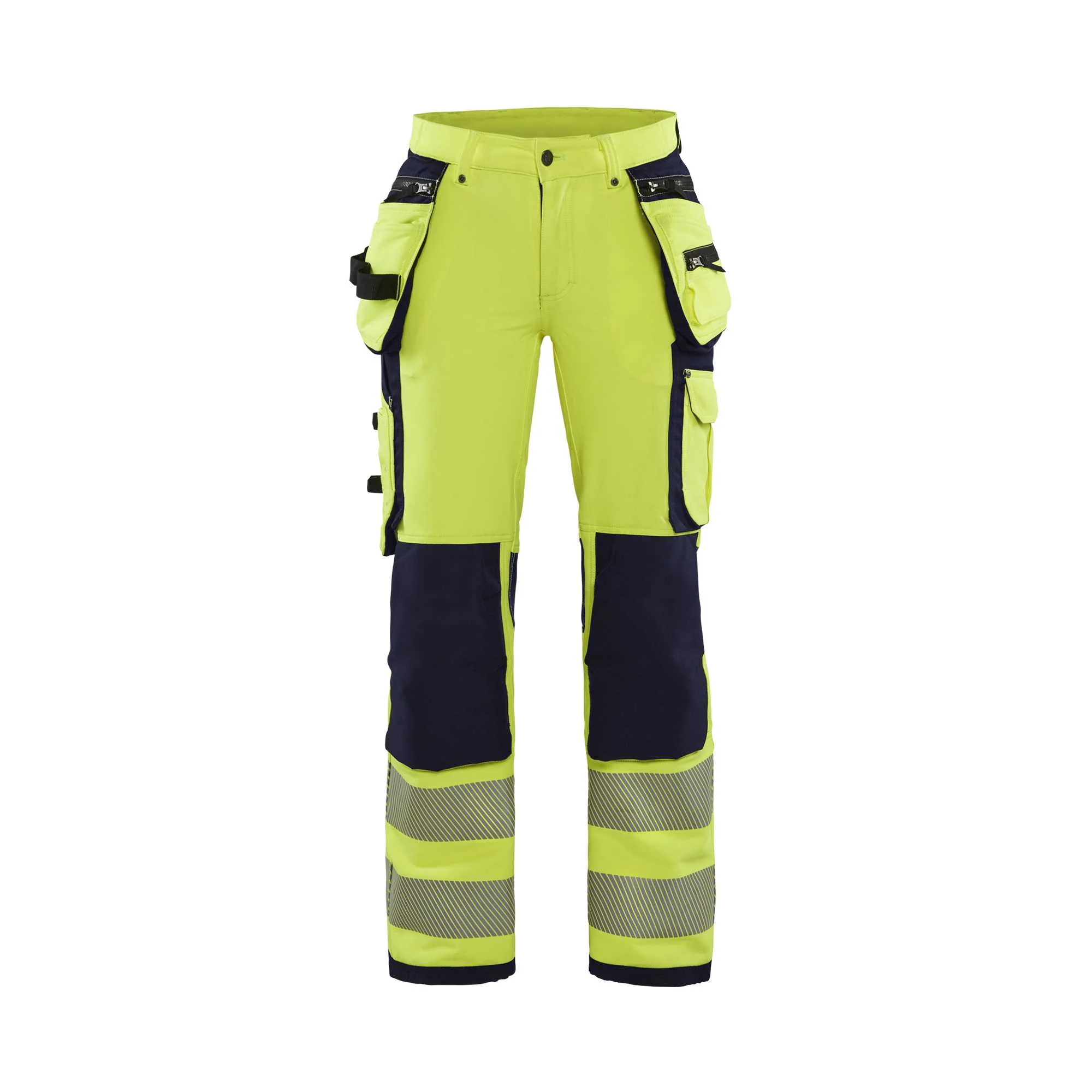 BLAKLADER 71971642 | Women's Hi Vis trousers with 4 way stretch Hi Vis Reflective Work Trousers Women - Water Repellent