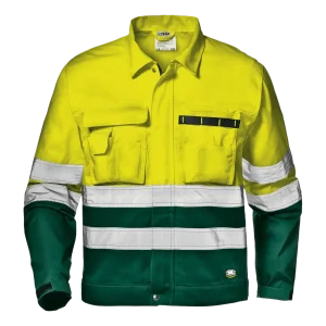 SIR SAFETY GREEN COLOR High Vis Work Jacket Men - Reflective Bands