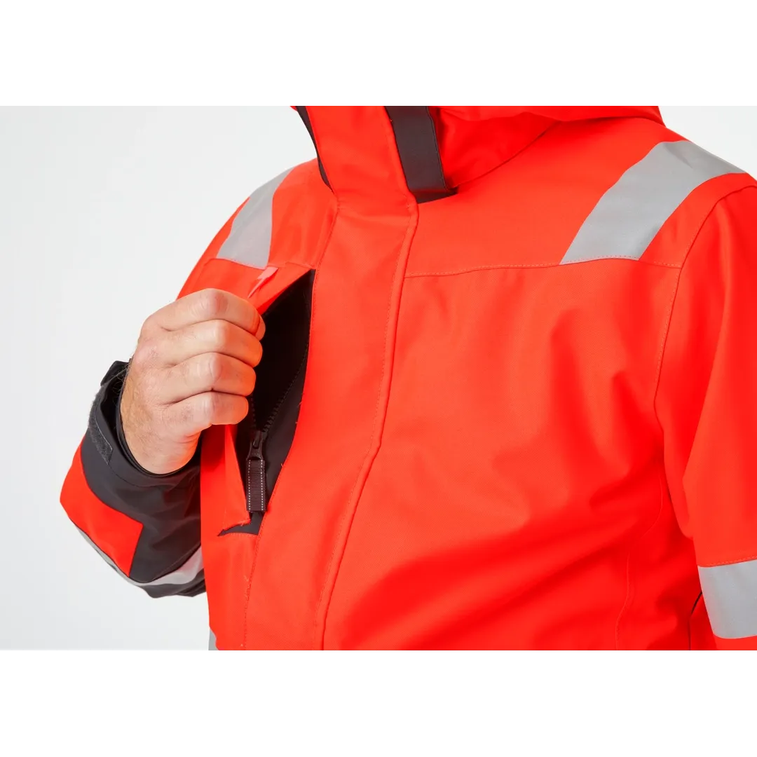 HELLY HANSEN ALNA 2.0 SHELL JACKET 71195 Hi Vis Reflective Work MEN Safety Jacket - Waterproof – Image 6
