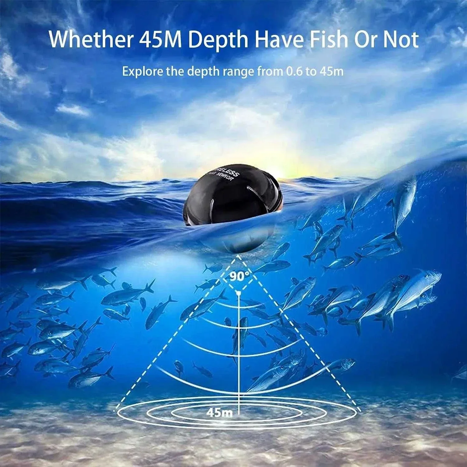 Fish Finder 100M Wireless Sonar-Sensor – Image 3