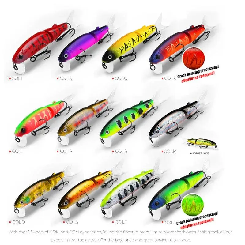 Bearking 11.3cm 13.7g hot fishing lure minnow quality professional bait swim bait jointed bait equipped black or white hook – Image 5