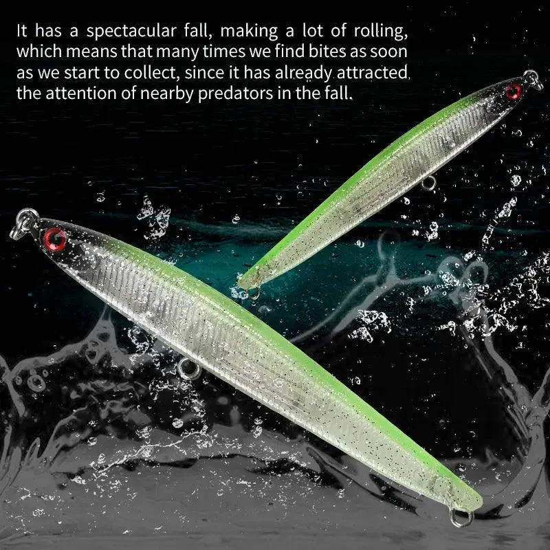 ALLBLUE SPEAR 90 Fishing Lure Stick 90mm/9g Sinking Pencil Longcast Shad 3D Eyes Tungsten Artificial Bait Bass Pike Tackle – Image 4