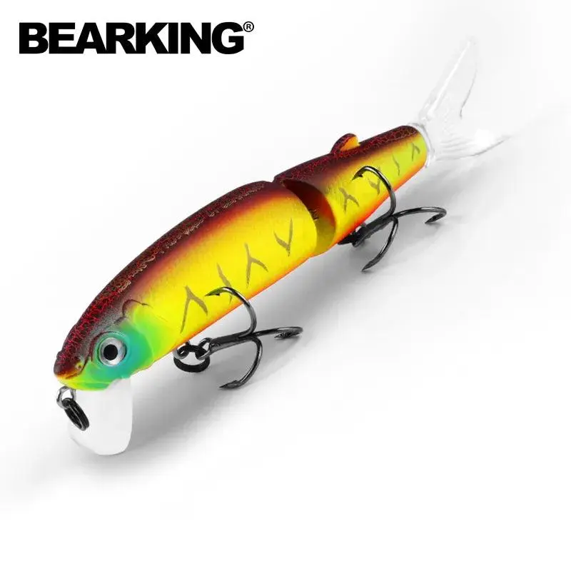 Bearking 11.3cm 13.7g hot fishing lure minnow quality professional bait swim bait jointed bait equipped black or white hook – Image 9