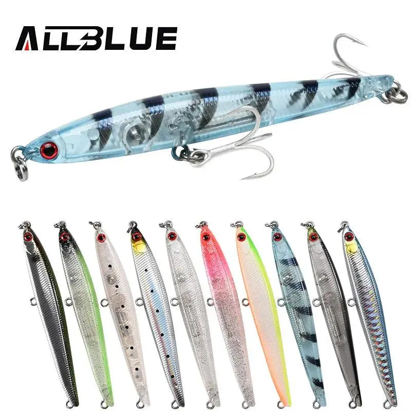 ALLBLUE SPEAR 90 Fishing Lure Stick 90mm/9g Sinking Pencil Longcast Shad 3D Eyes Tungsten Artificial Bait Bass Pike Tackle – Image 2
