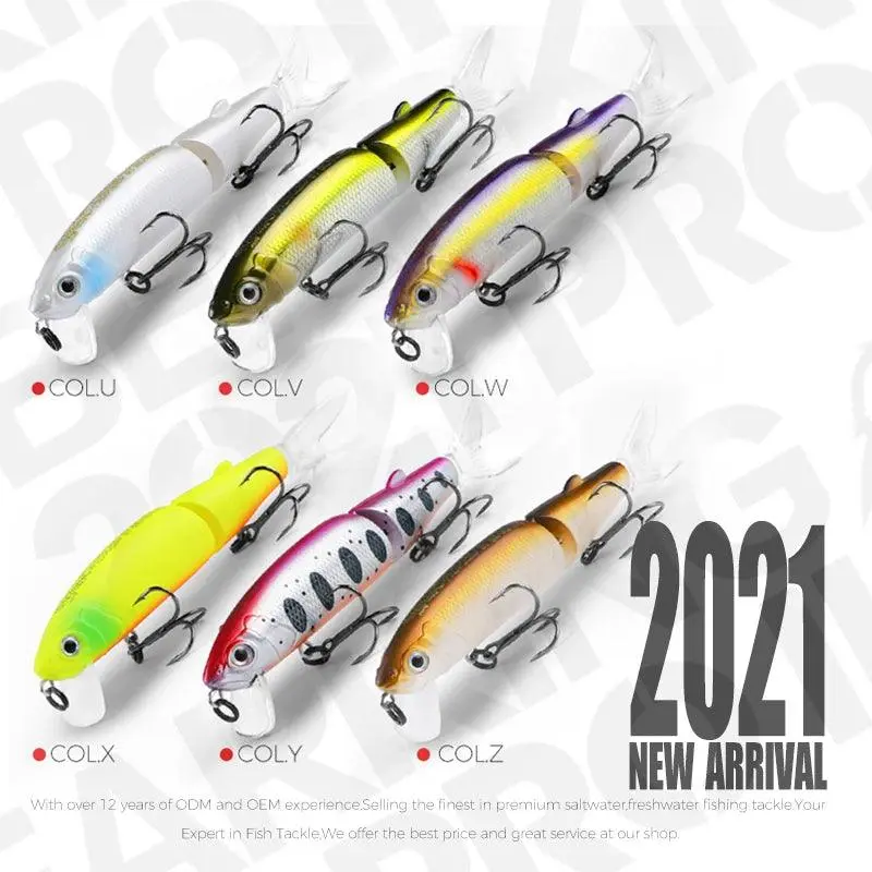 Bearking 11.3cm 13.7g hot fishing lure minnow quality professional bait swim bait jointed bait equipped black or white hook – Image 6