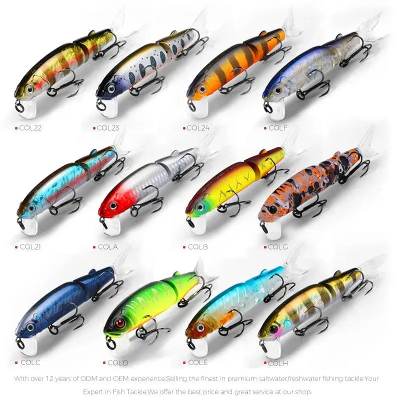 Bearking 11.3cm 13.7g hot fishing lure minnow quality professional bait swim bait jointed bait equipped black or white hook – Image 4