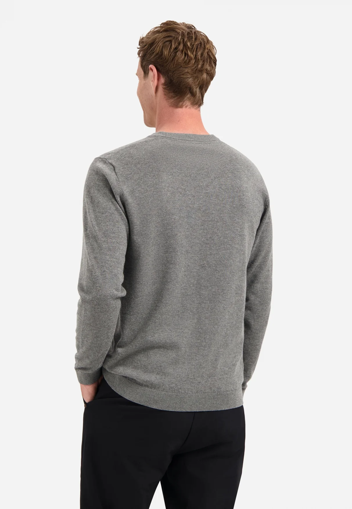 Pull Bicolore Basics Intemporels | Grey Melange – Image 3
