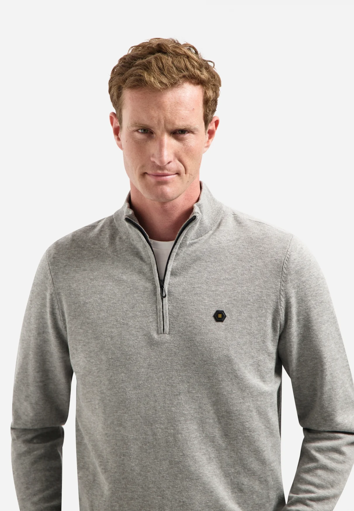 Pull à demi-zip Basics Intemporels | Grey Melange – Image 5