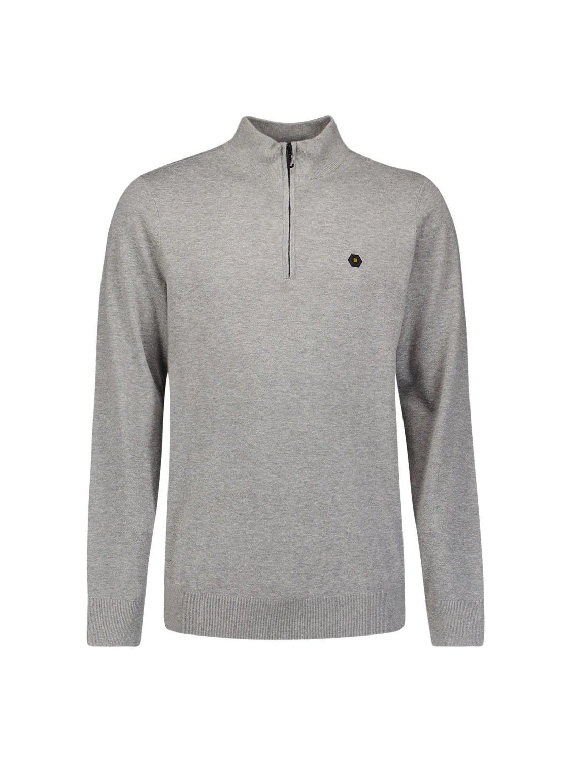 Pull à demi-zip Basics Intemporels | Grey Melange – Image 6