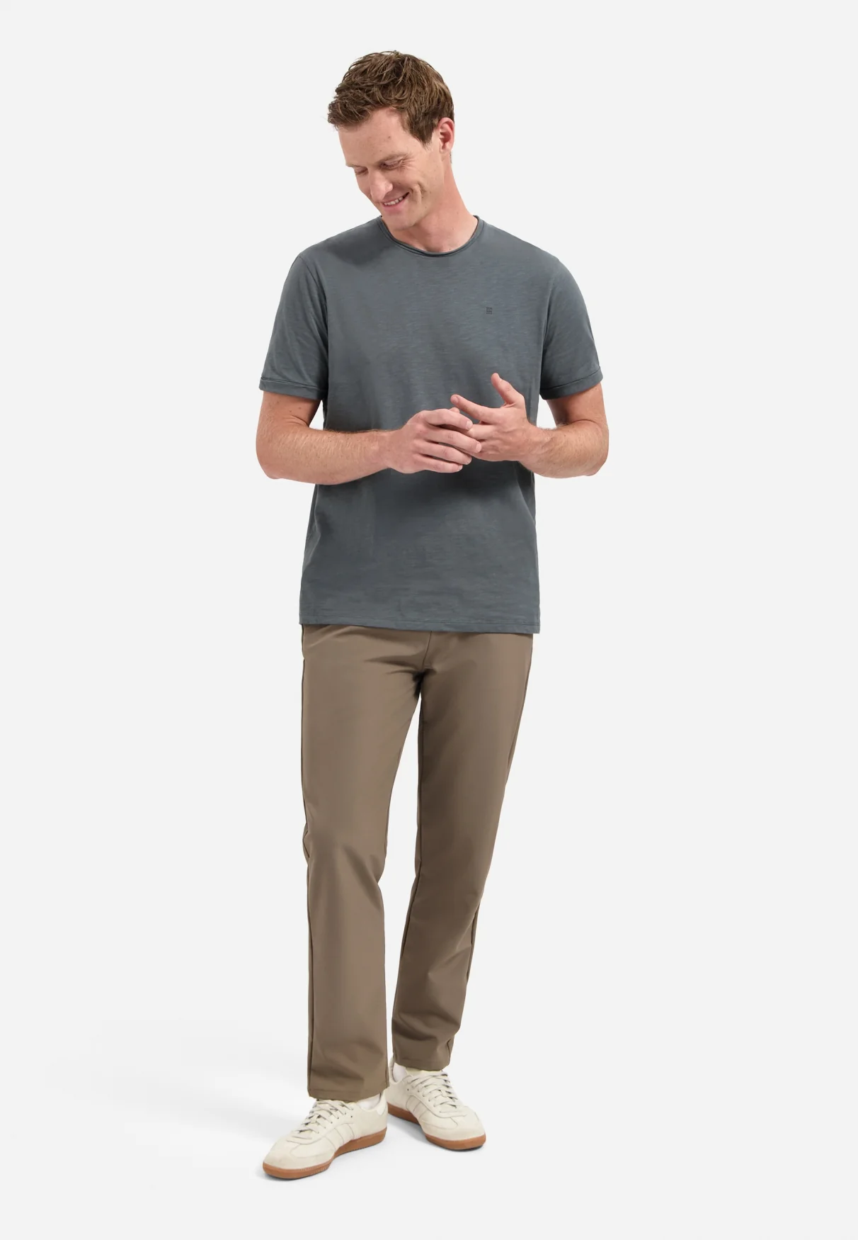 T-shirt à col rond Basics Intemporels | Dark Steel – Image 4