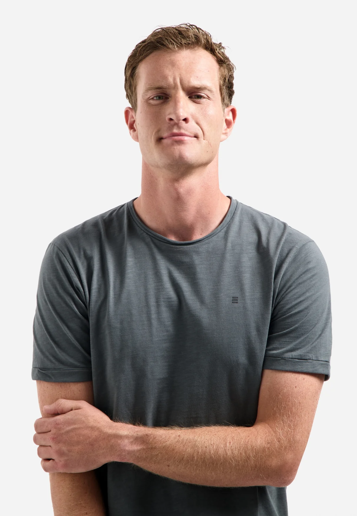 T-shirt à col rond Basics Intemporels | Dark Steel – Image 5