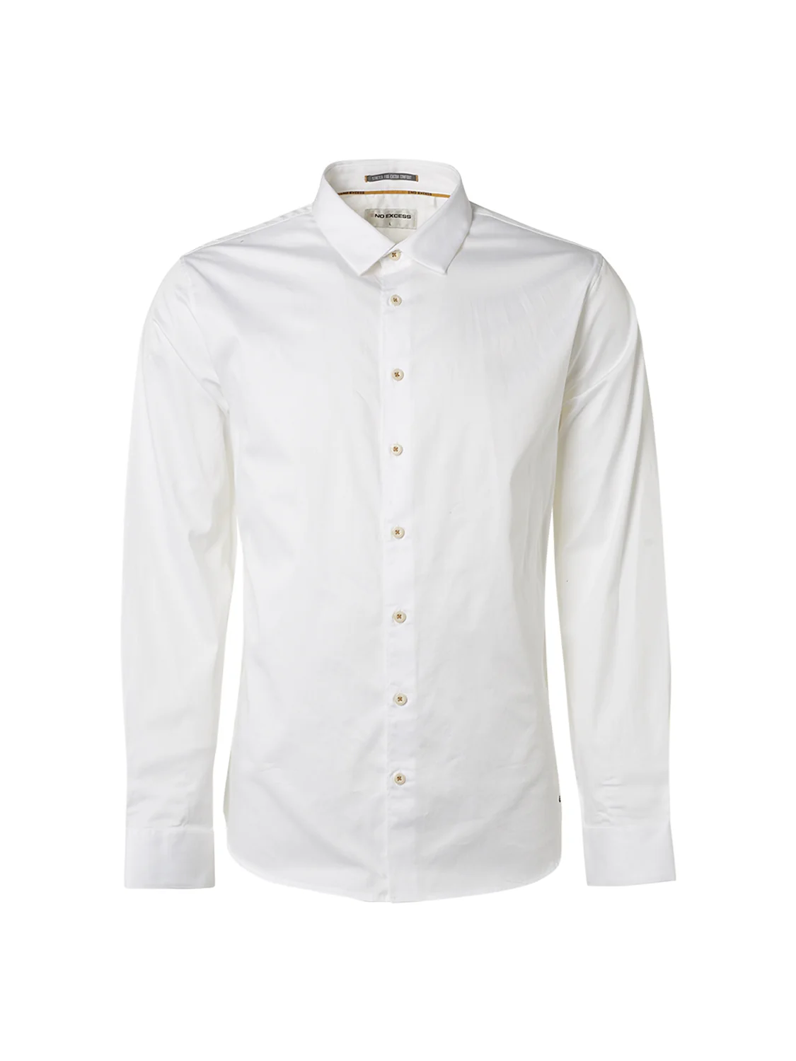 Basic Stretch Shirt Satin Weave | White – Image 6
