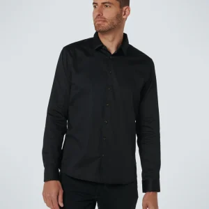 Basic Stretch Shirt Satin Weave | Black