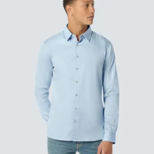 Basic Stretch Shirt Satin Weave | Office Blue