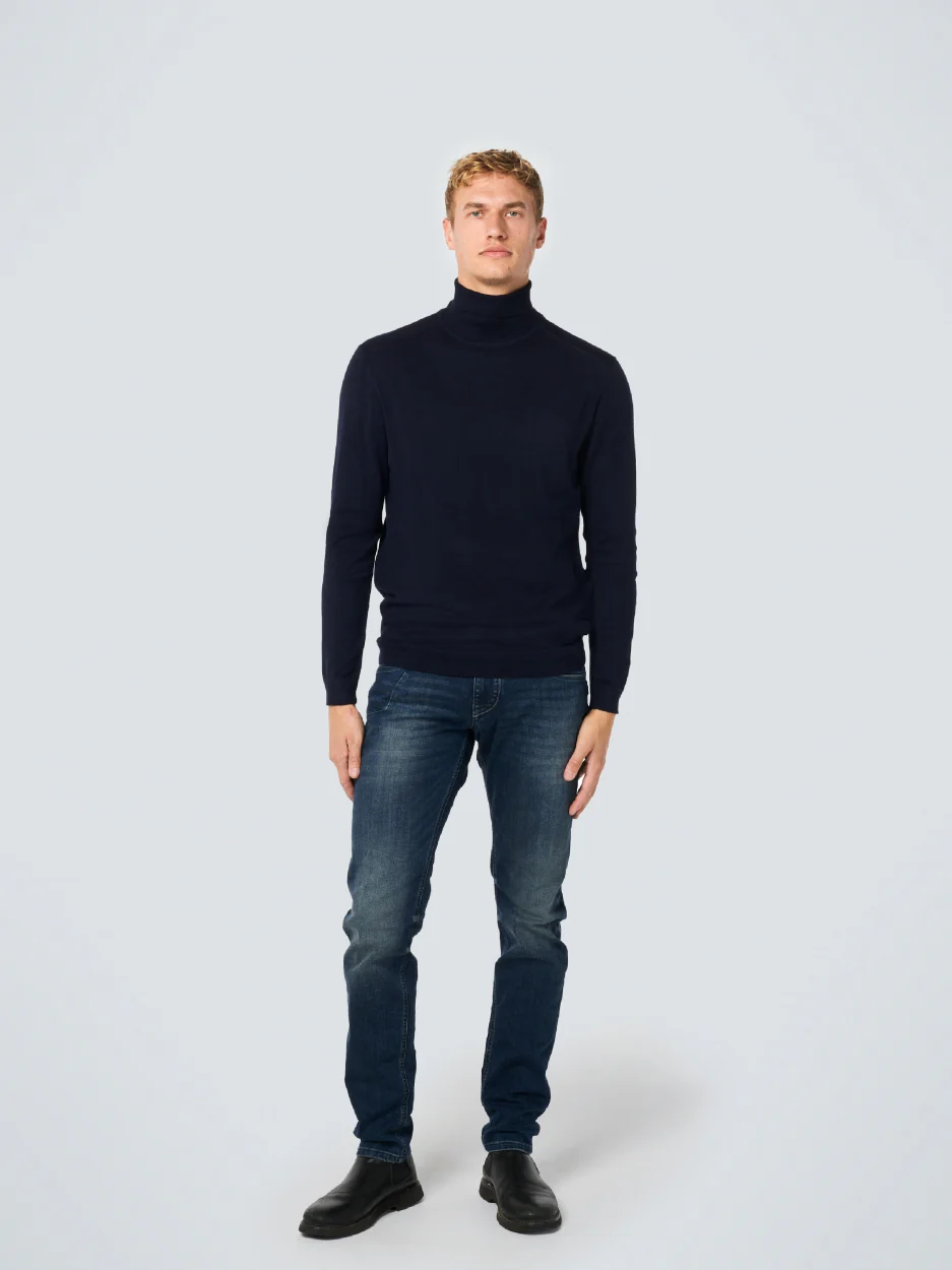 Denim, comfort slim 712, denim foncé stretch | Length 34 – Image 4