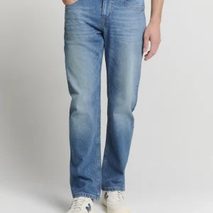 Jean coupe relaxed | Stone Used Denim