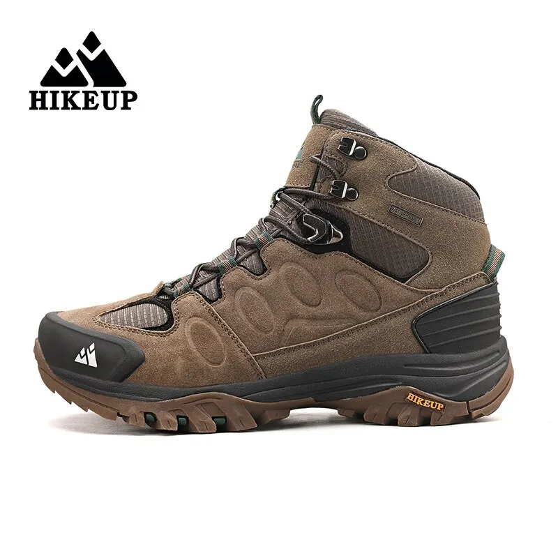 HIKEUP High-Top Men's Lace-Up Non-slip Hiking Boots: Conquer Any Terrain, Even Fishing Banks – Image 2