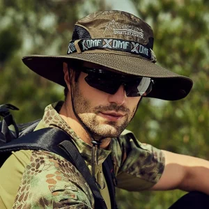 Outdoor Sport Man Fisherman Hat, Sun Protection Hat Brim