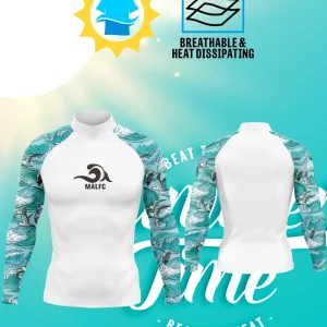 MALFC Men's Performance Rash Guard | UPF 50+ Long Sleeve for Surfing, Swimming & Snorkeling
