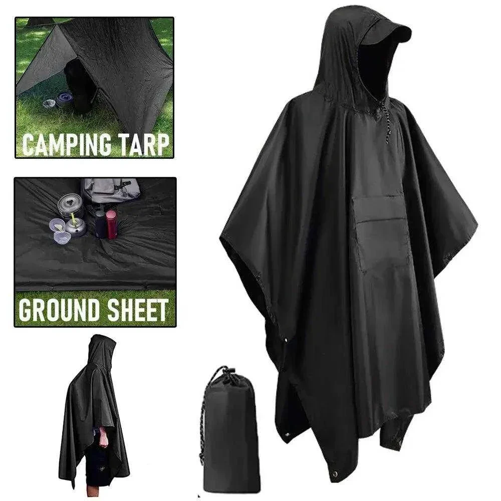 3 In 1 Outdoor Waterproof Fishing Raincoat Hooded – Image 2
