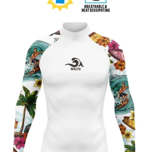 MALFC Men's Performance Rash Guard | UPF 50+ Long Sleeve for Surfing, Swimming & Snorkeling