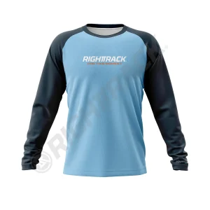 RightTrack Contrast Men's Long Sleeve Fishing Clothing: Breathable UPF 50+ Protection for Outdoor Activities