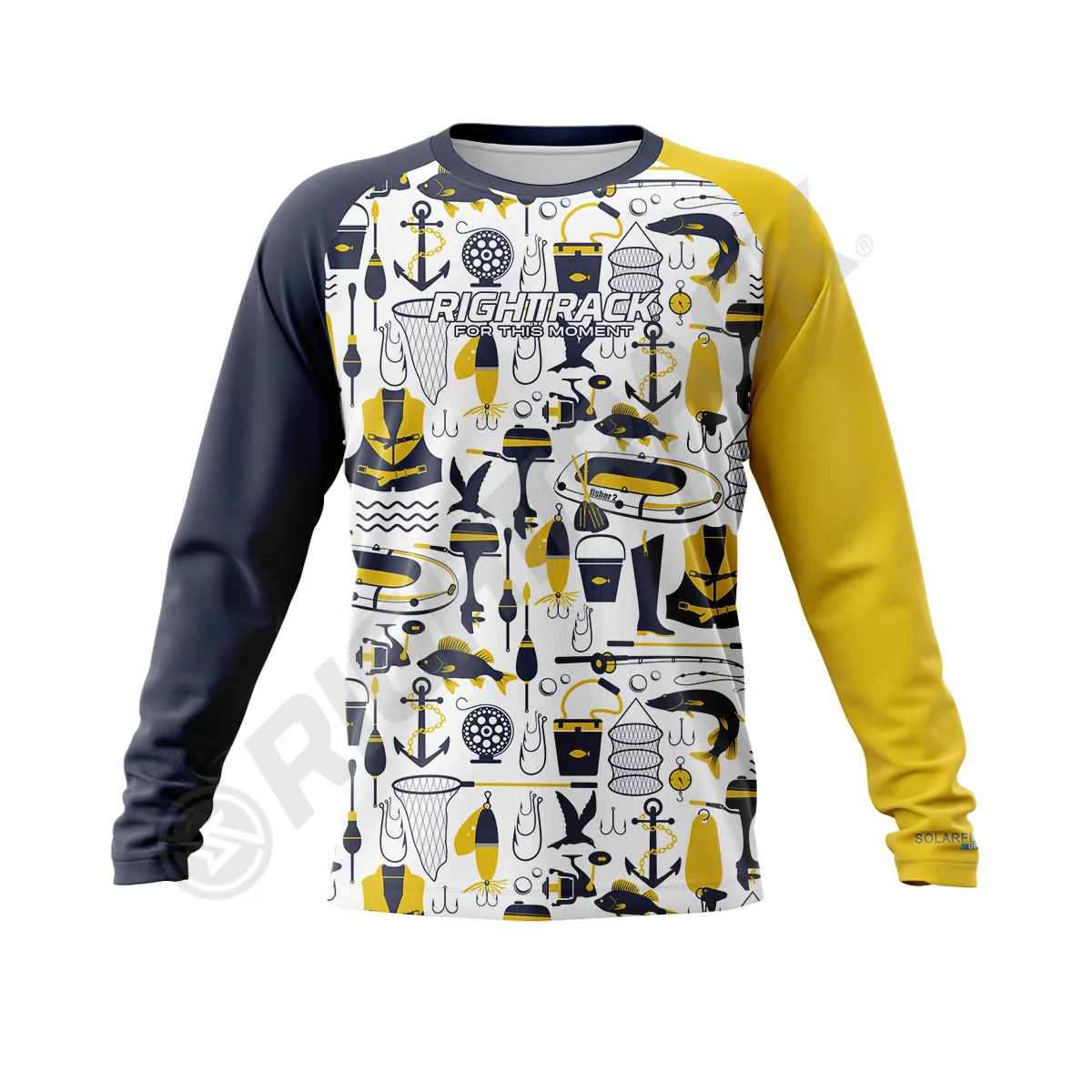 RightTrack Contrast Men's Long Sleeve Fishing Clothing: Breathable UPF 50+ Protection for Outdoor Activities – Image 6