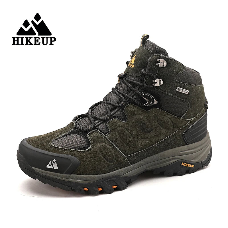 HIKEUP High-Top Men's Lace-Up Non-slip Hiking Boots: Conquer Any Terrain, Even Fishing Banks – Image 5