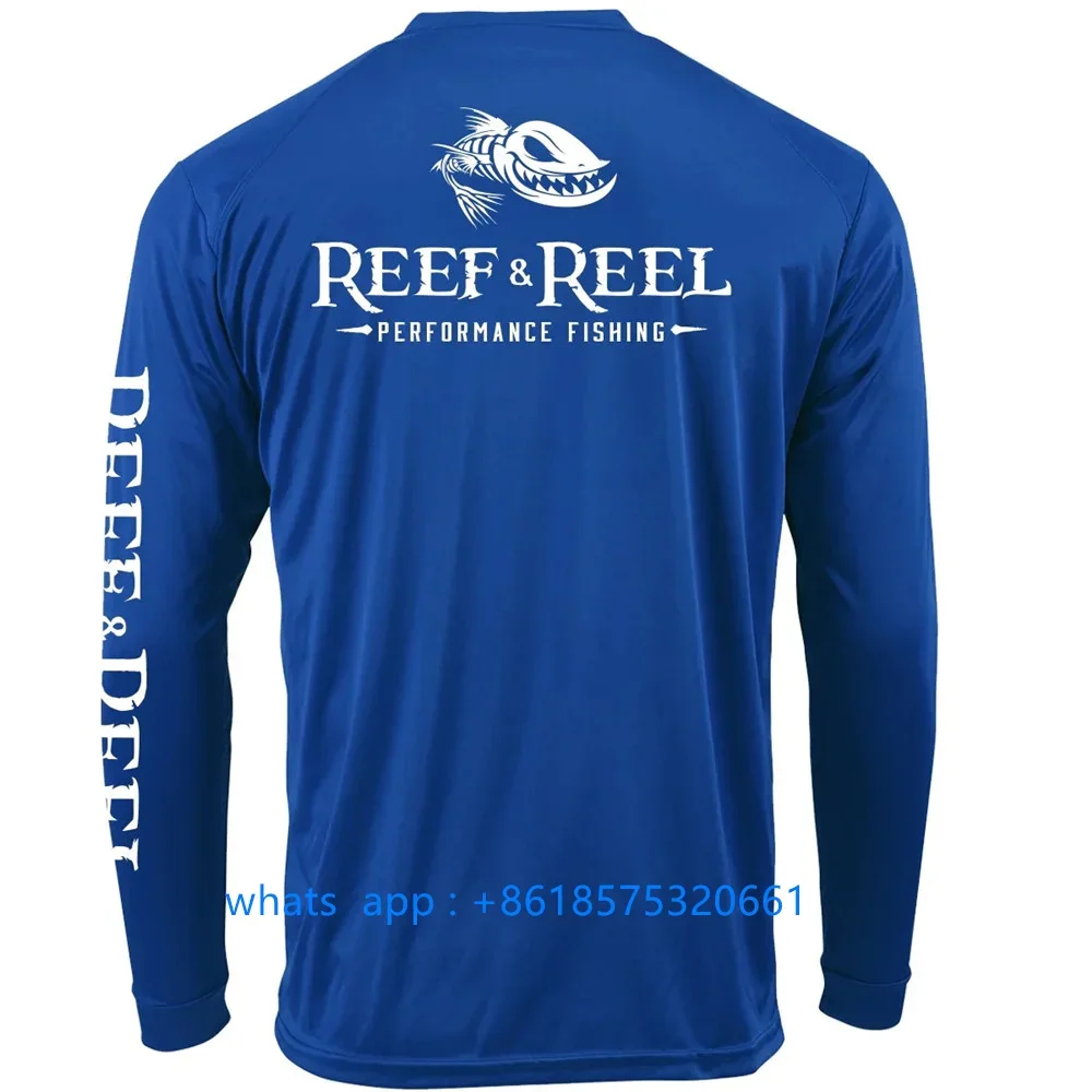 Reef&reel Men's Long Sleeve Fishing Performance Shirt: Sun Protection & Breathable Comfort – Image 6