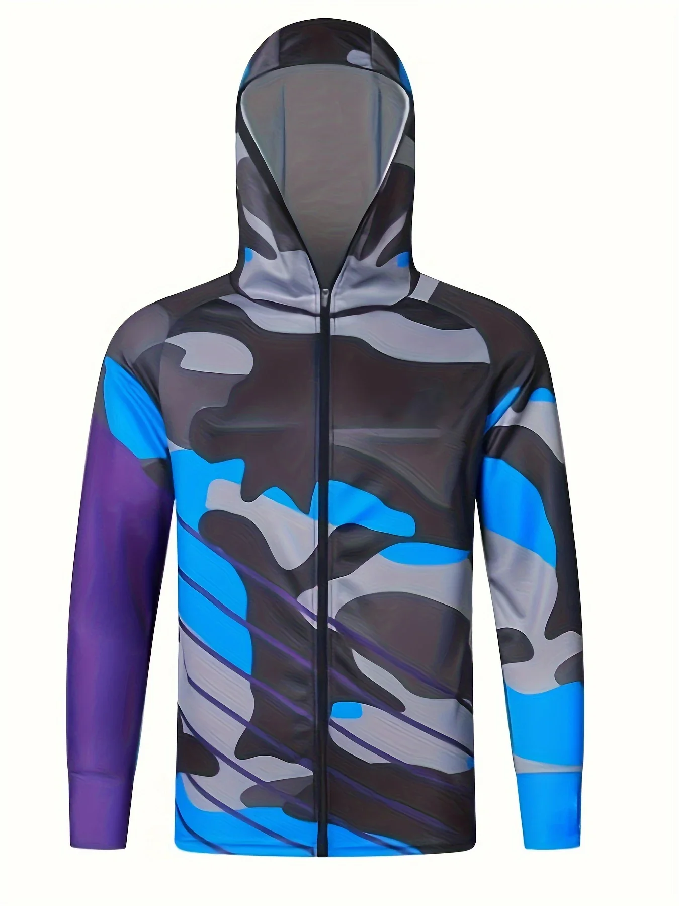 Anti-UV Fishing Hooded Zipper Jersey Ultimate Sun Protection Anti-UV UPF 50+ – Image 8