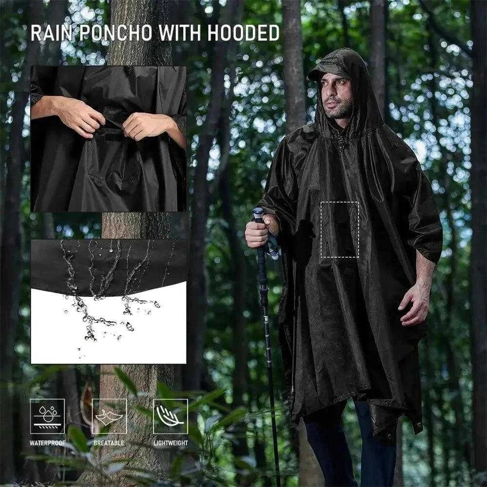 3 In 1 Outdoor Waterproof Fishing Raincoat Hooded – Image 4