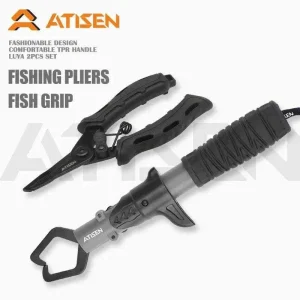 ATISEN Fishing Pliers & Fish Grip - Stainless Steel 2PCS