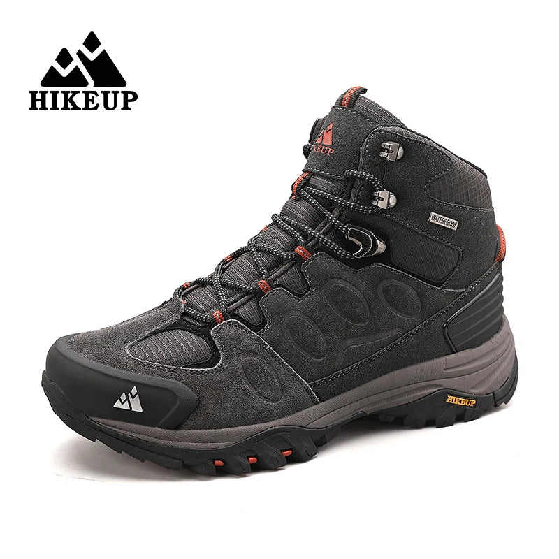 HIKEUP High-Top Men's Lace-Up Non-slip Hiking Boots: Conquer Any Terrain, Even Fishing Banks – Image 4