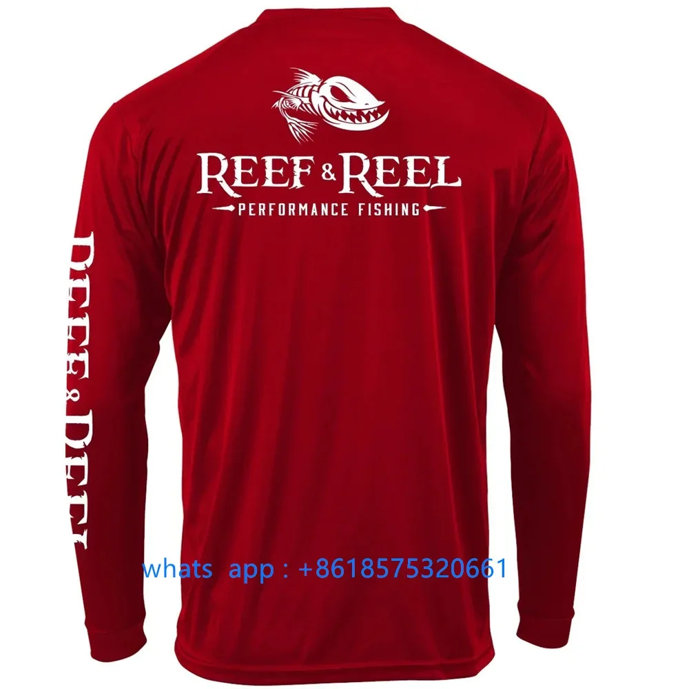 Reef&reel Men's Long Sleeve Fishing Performance Shirt: Sun Protection & Breathable Comfort – Image 8