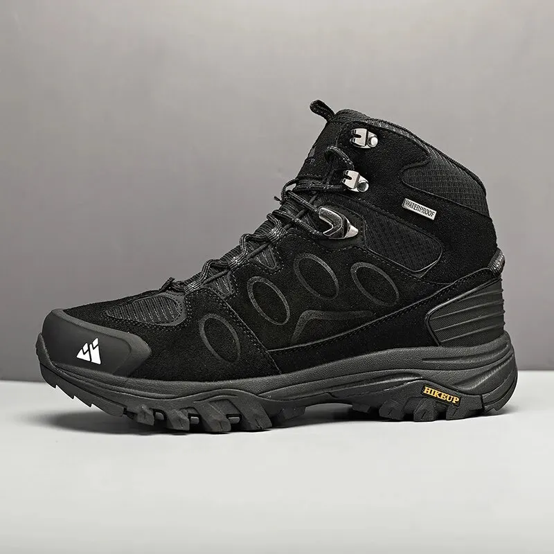 HIKEUP High-Top Men's Lace-Up Non-slip Hiking Boots: Conquer Any Terrain, Even Fishing Banks – Image 7
