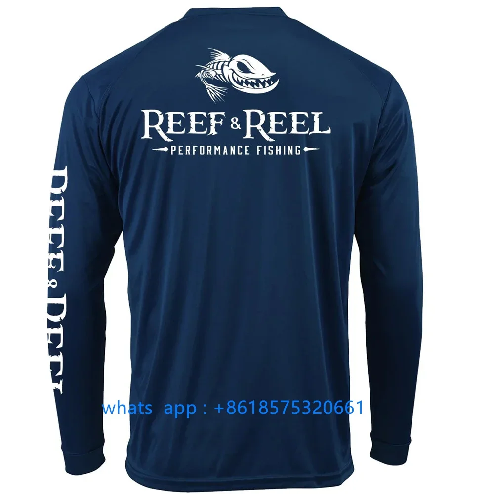 Reef&reel Men's Long Sleeve Fishing Performance Shirt: Sun Protection & Breathable Comfort – Image 2