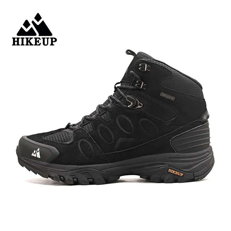 HIKEUP High-Top Men's Lace-Up Non-slip Hiking Boots: Conquer Any Terrain, Even Fishing Banks – Image 3